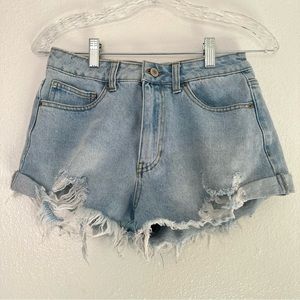 Distressed Denim Jean Shorts | Size 27